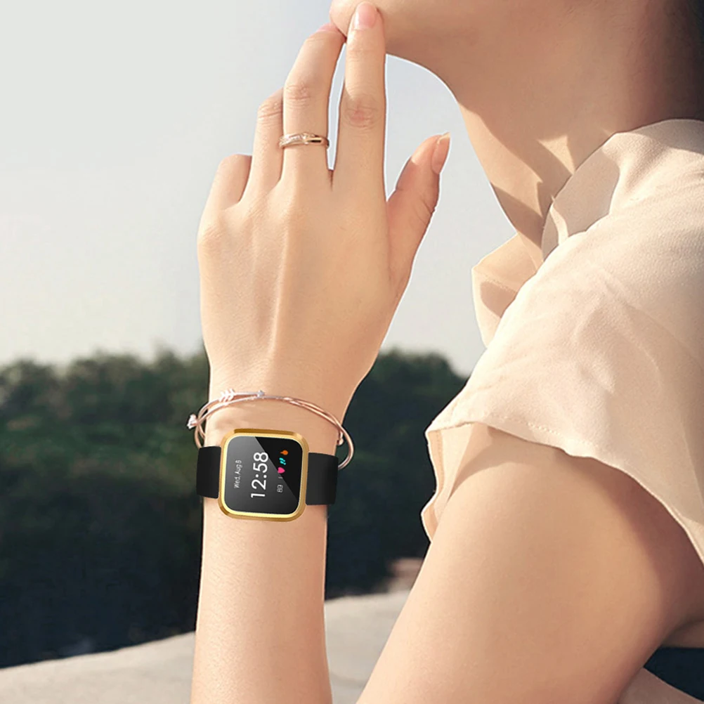 

Stylish Smart Watch Protective Cover Premium Tpu Anti-Scratch Durable Bumper Case Elegant Design Compatible With Fitbit