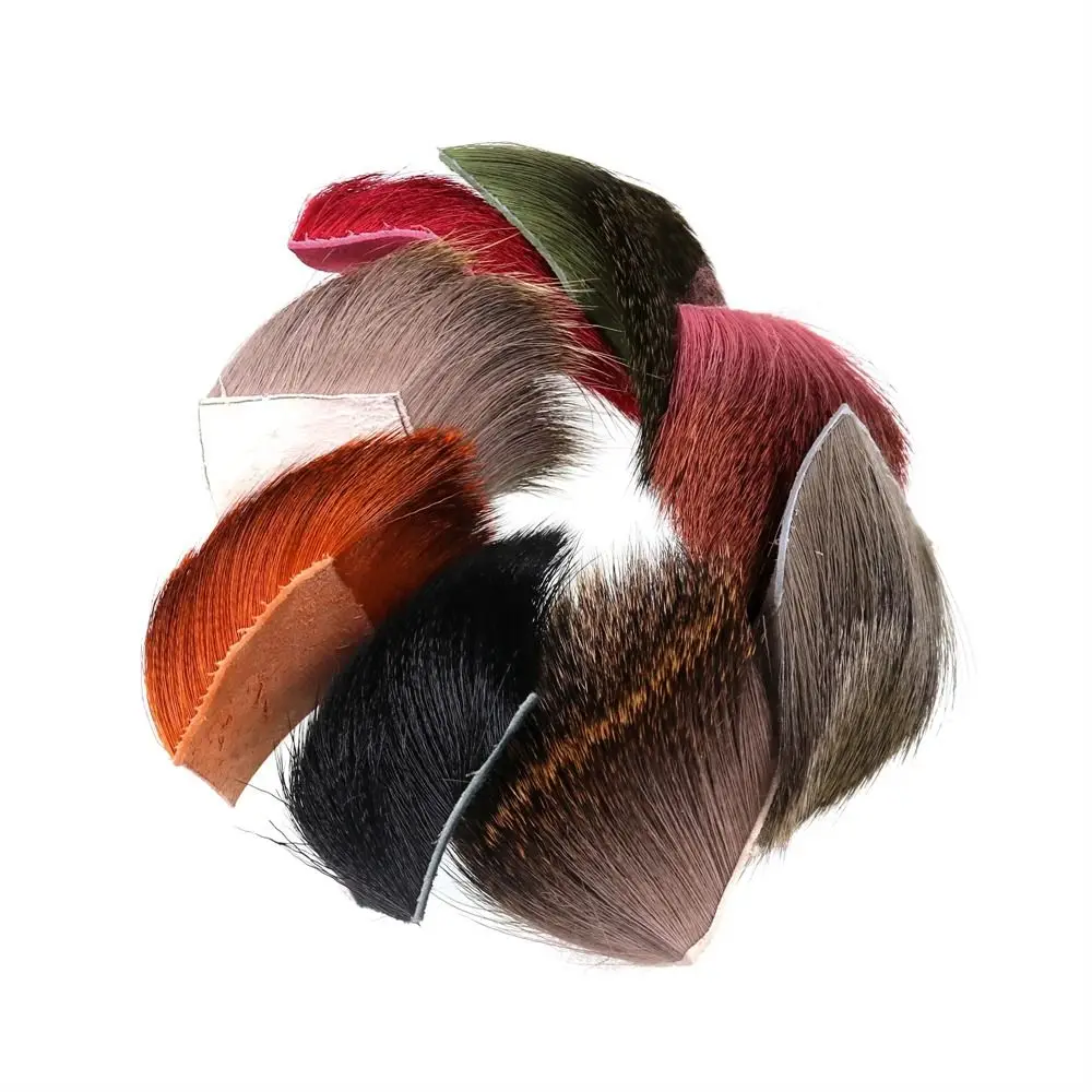

Fly Tying Material Fly Tying Deer Hair Brown Pink Black Fishing Flies Making Deer Hair Patch Natural Color 5X5cm