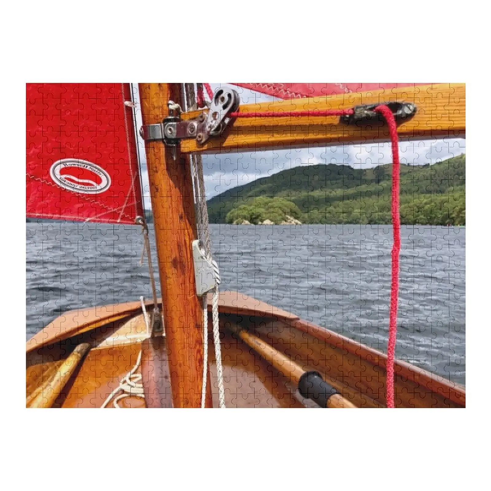 

Зеркальная лодка, парусный спорт на острове дикого кота, головоломка, персонализированный подарок с фотографией, рождественские подарки, головоломка