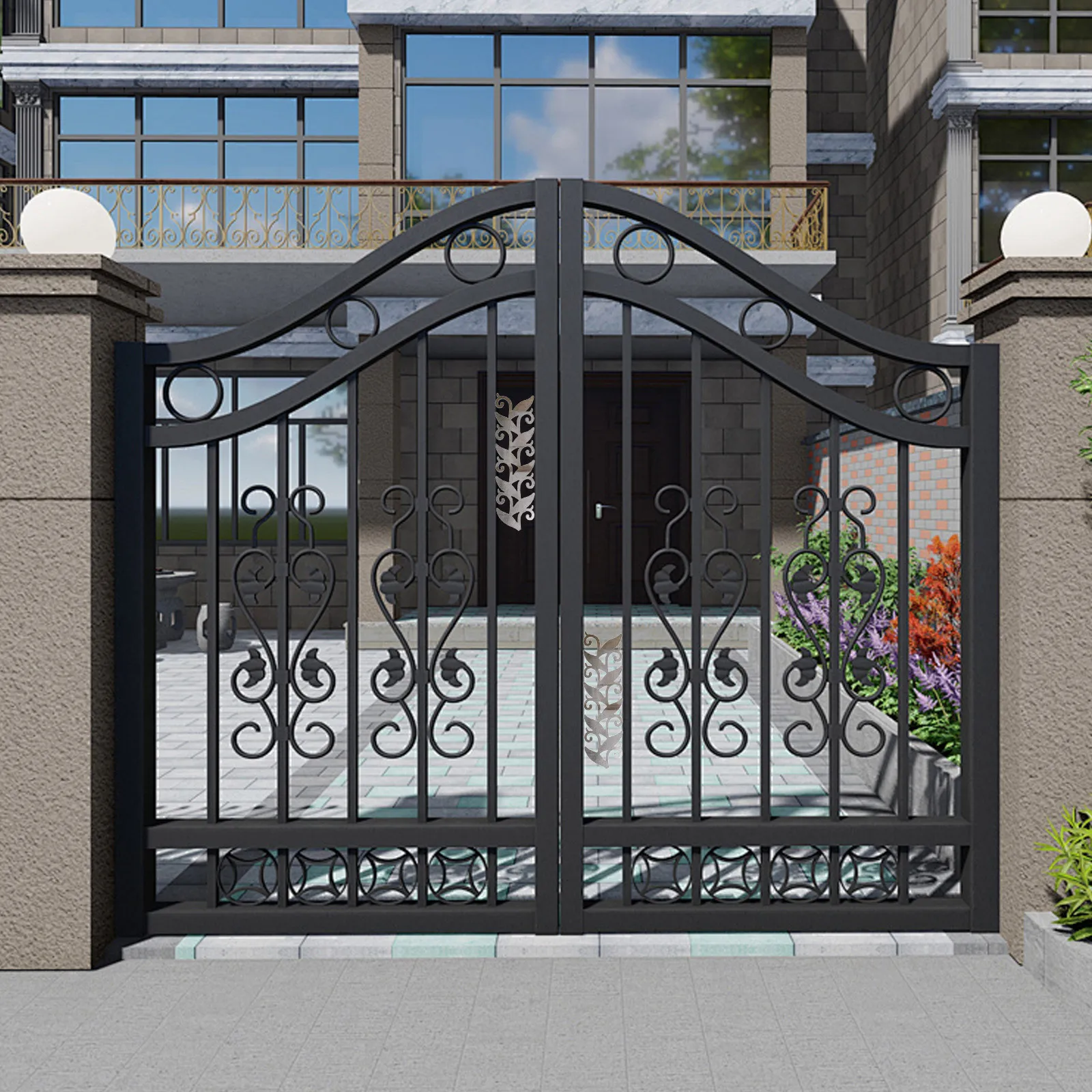 

Iron Gates Ornament Finial Topper Outdoor Fence Ornament Long Lasting Use Rich Color Enhance Aesthetic Appeal Practical Fence