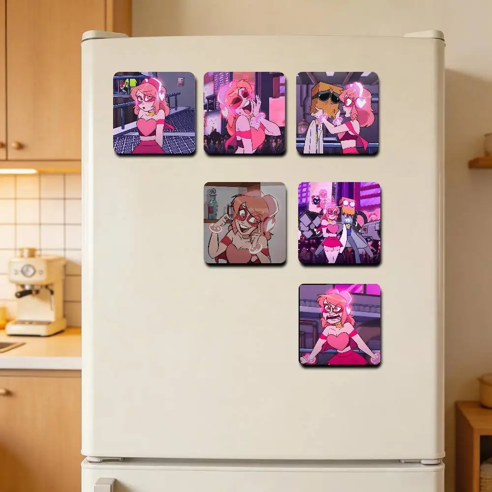 Miss Heed V-Villainous Cute Cartoon Anime Refrigerator Magnets Soft Magnetic Heat Transfer Refrigerator Magnets Gift