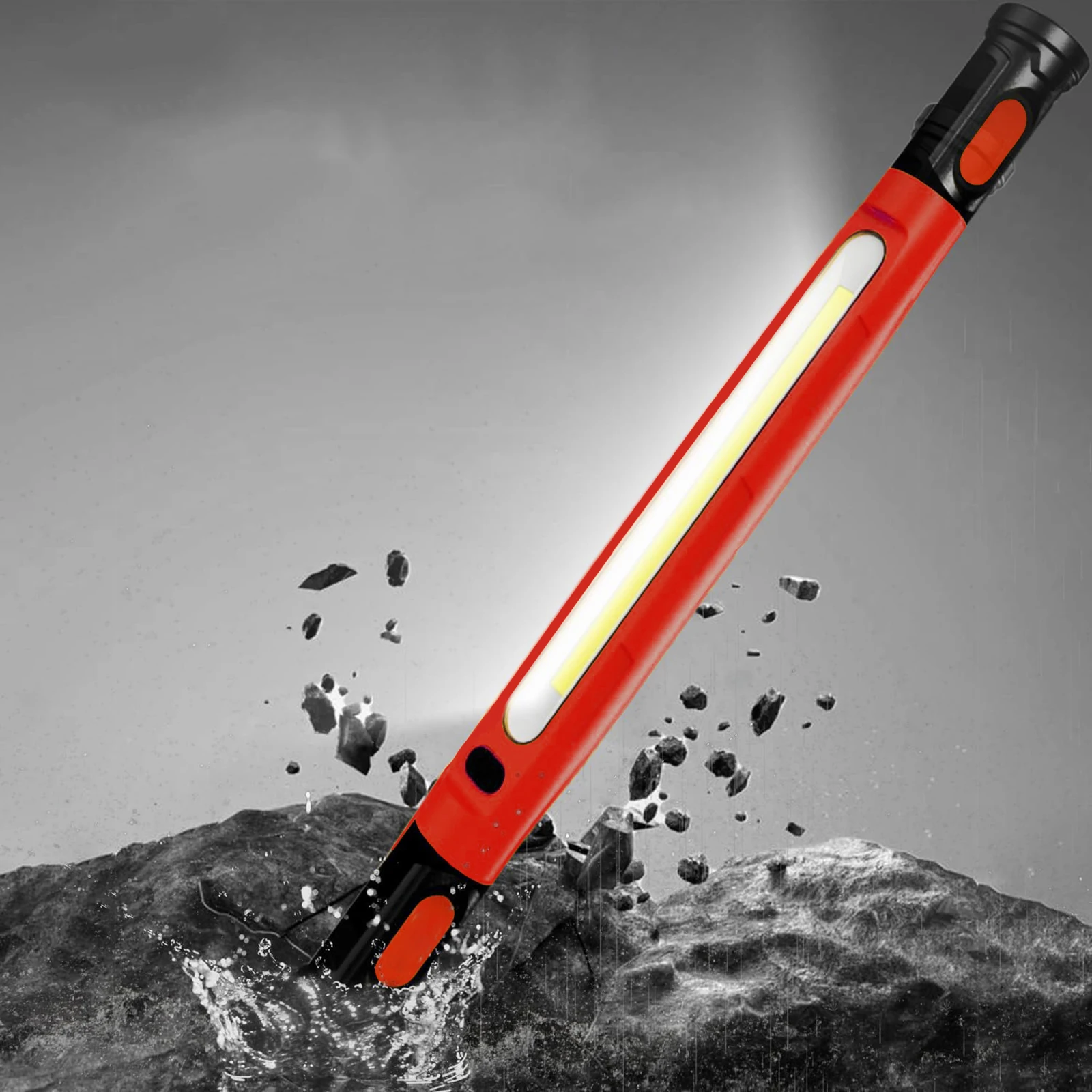 

Магнитный рабочий фонарь 5200 мАч, перезаряжаемый светодиодный рабочий фонарь с крючками, рабочий фонарь под штатом для экстренной инспекционной мастерской