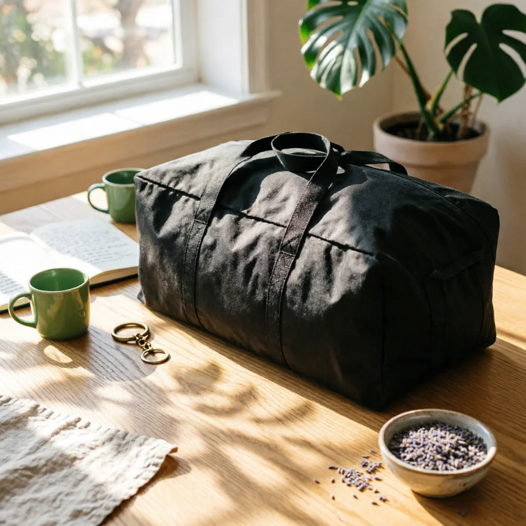 Soft-Sided Cargo Bag Zippered Cargo Travel Bag Sports Storage Black Long-Lasting