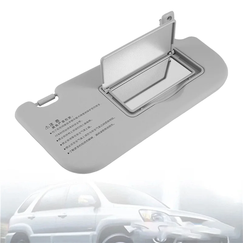 

Car Sunvisor With Vanity Mirror For Kia Sportage 2004-2010 Grey Sun Visors Shades Makeup