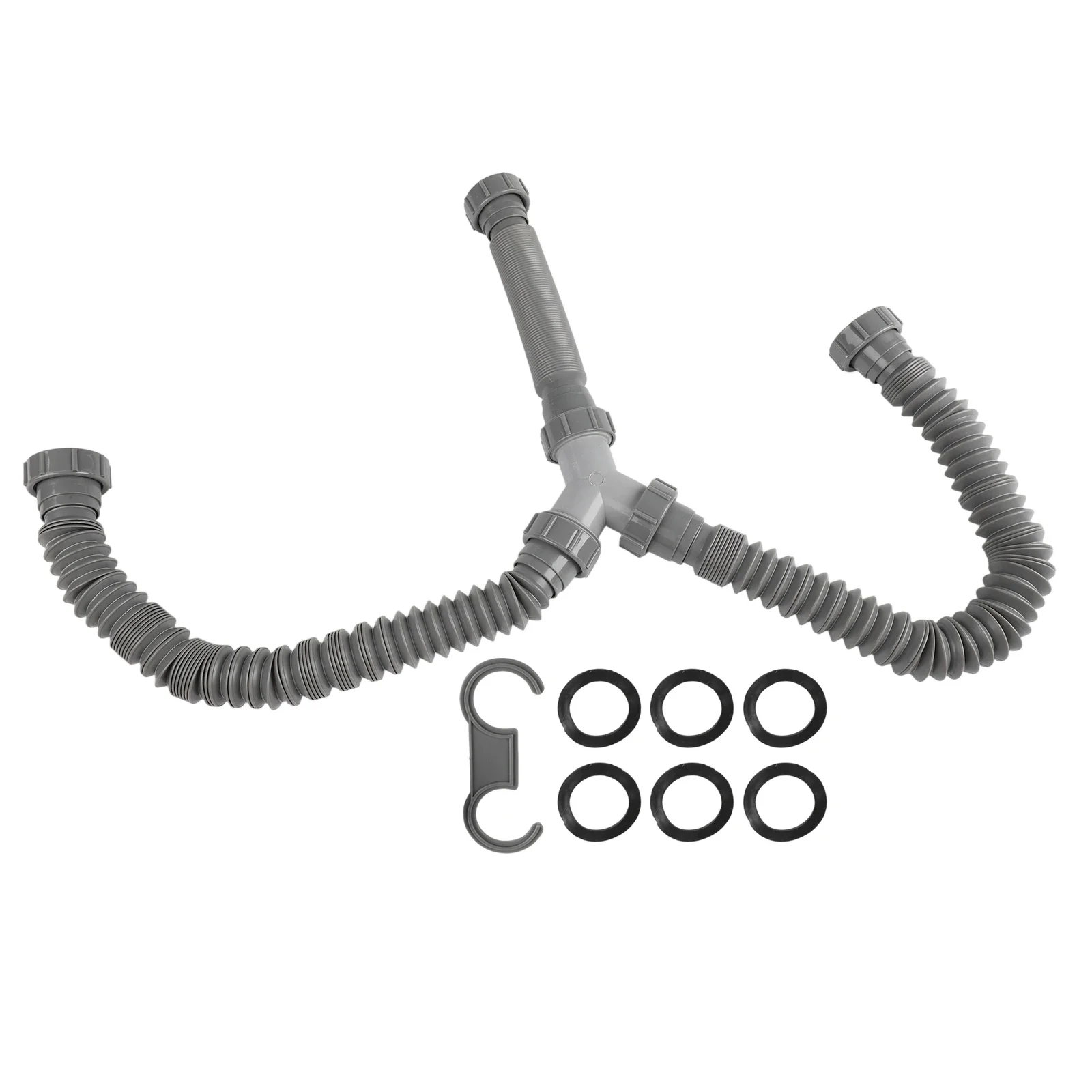 Kit de drenaje integral, trampa P ajustable, mantenimiento de drenaje, extensible de 20 a 80 Cm para lavabo de baño de 20 a 80 Cm