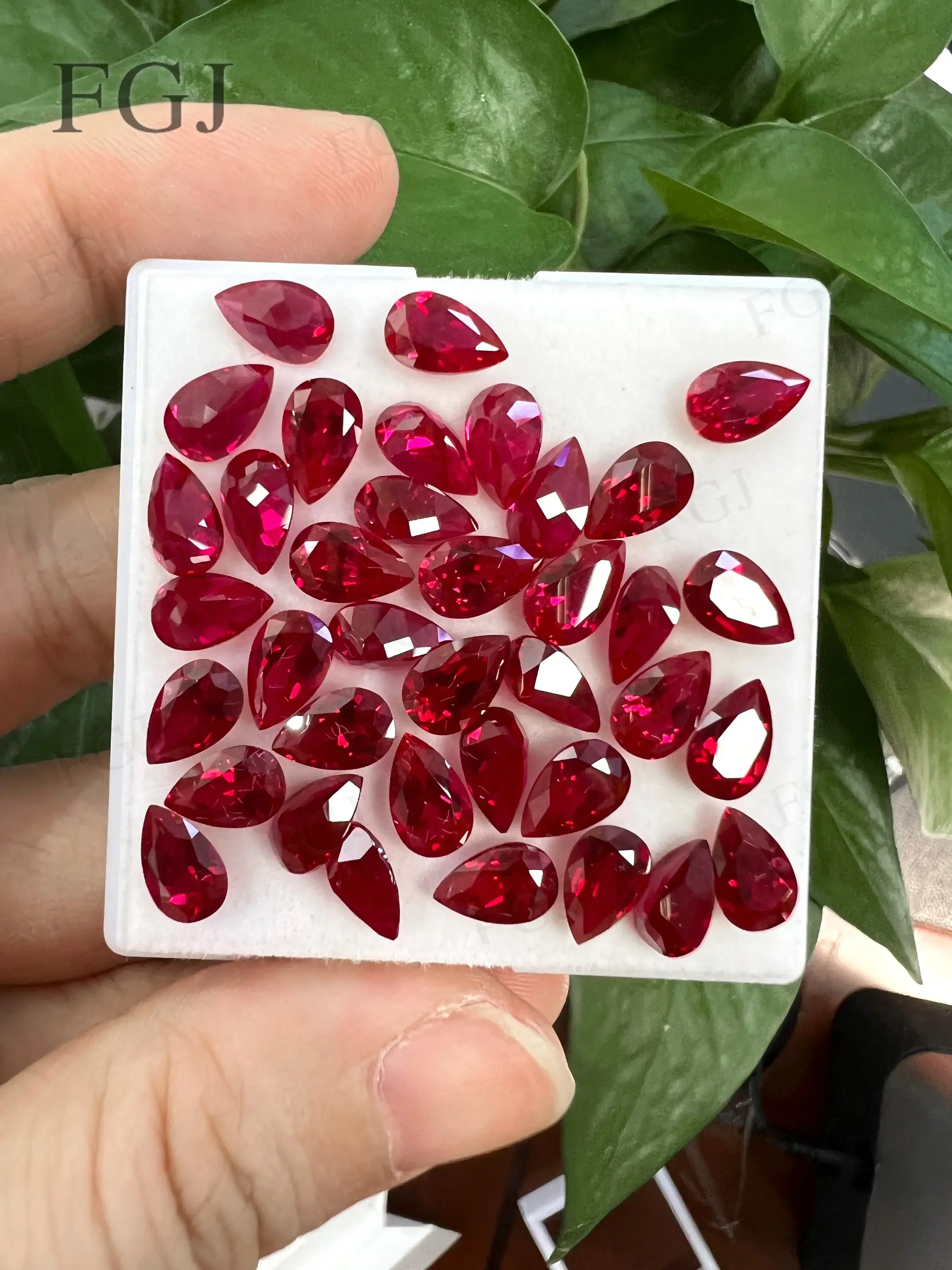 

【Pear Shape】Lab Grown Ruby 0.25-5.9ct Certified Pigeon Blood Red AGL Certificate Selectable DIY Beads for Ring/Necklace Making