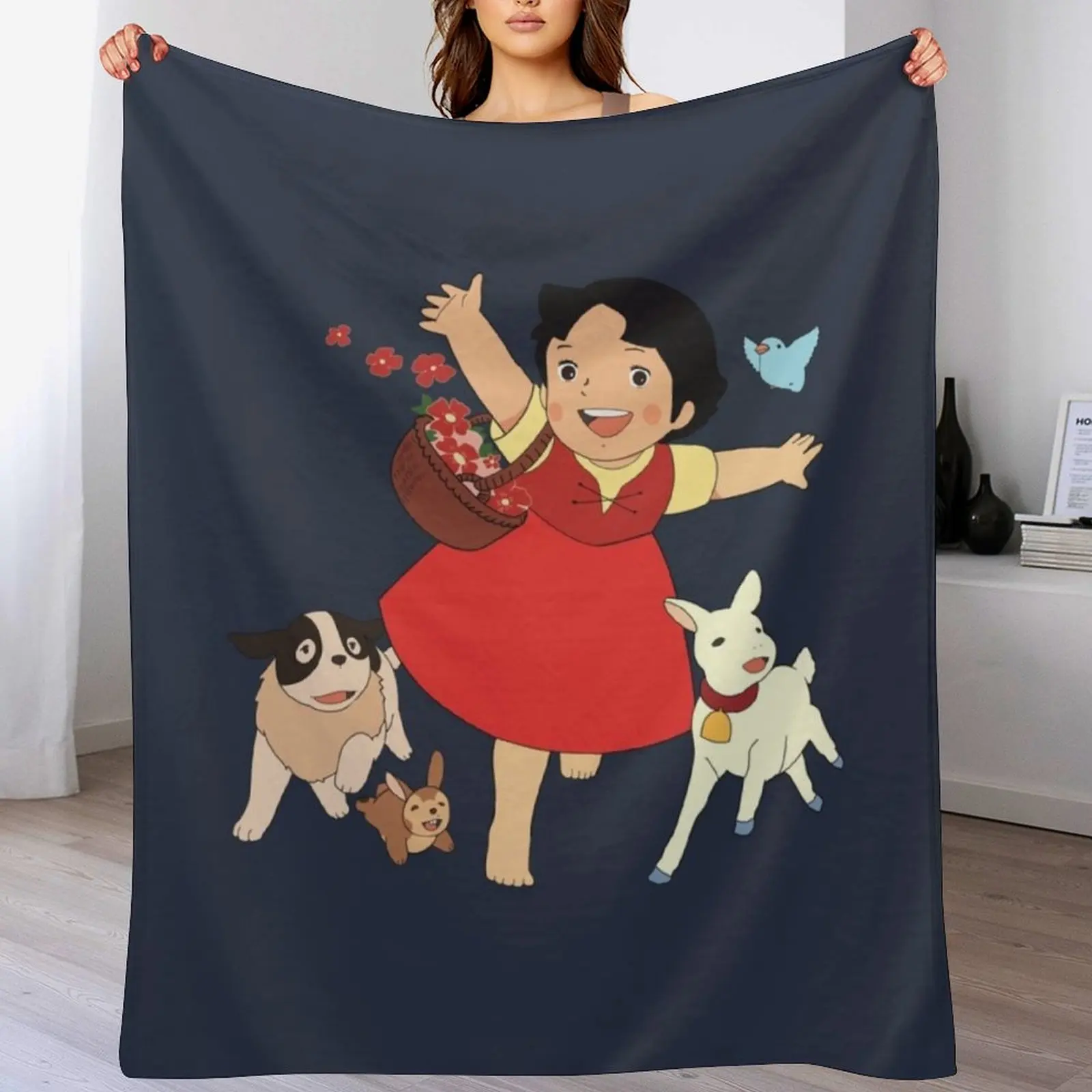 

Heidi the girl from the Alps Throw Blanket Ultra Plush Cozy Blanket for Napping Sleeping