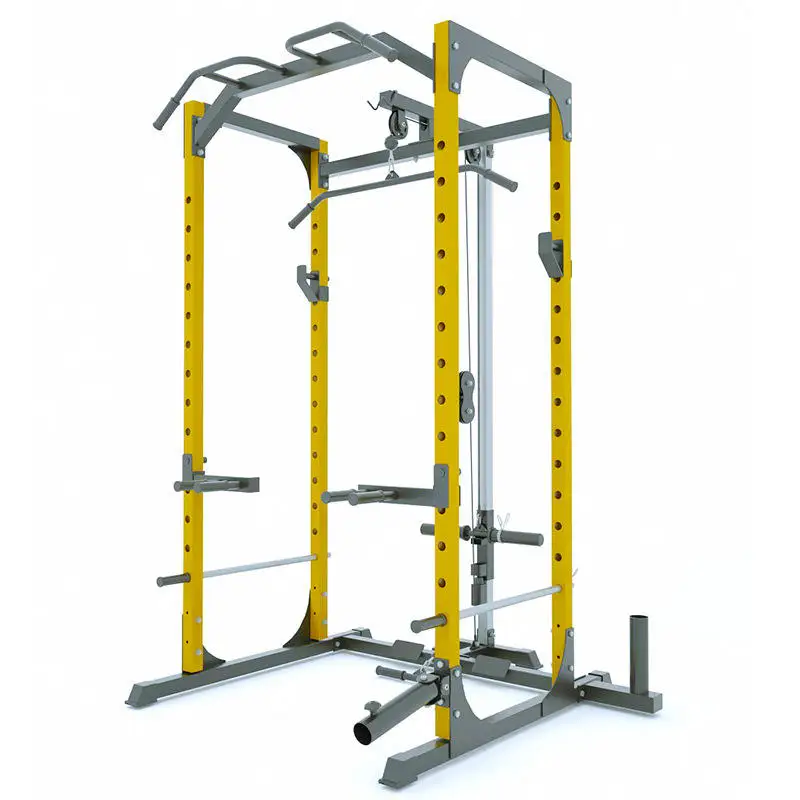 Multi-Function Adjustable Power Cage with  Safety Bars and Straps for Home Gym Use Unisex Gym Equipment
