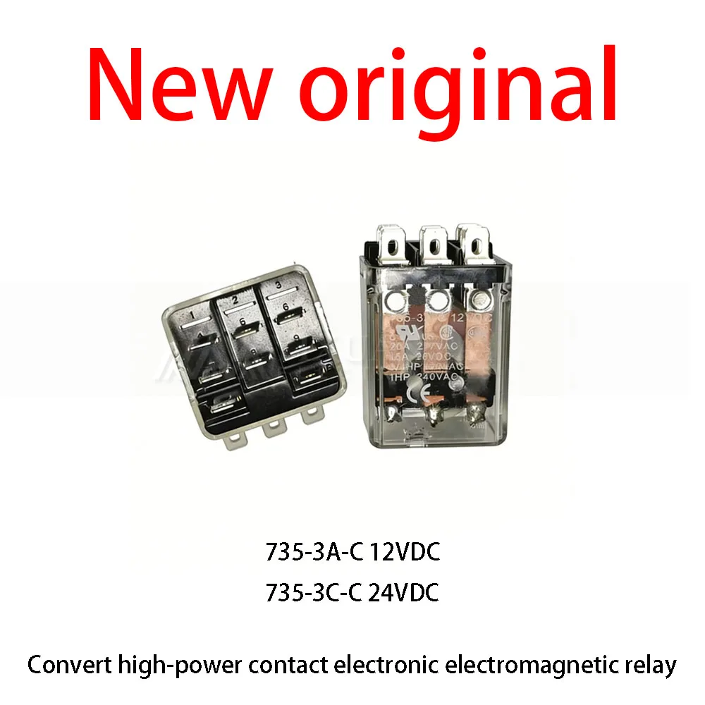 

5Pcs/Lot New original 735-3A-C 12VDC 735-3C-C 24VDC High-power contact electronic electromagnetic relay