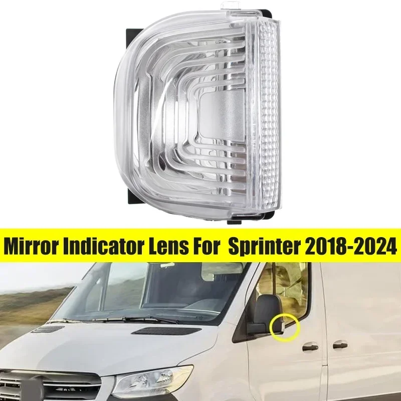 For Mercedes Sprinter 2018 2019 2020 2021-2024 Car Door Mirror Turn Signal Light Indicator Lamp Cover 9109064700 A9109064600