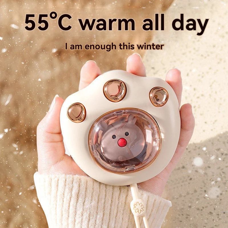 New Cute Cat Paw Hand Warmer  USB Rechargeable Portable Winter Keep Warm Gadget Pocket Mini  Heater Hand Warmer Halloween Gifts