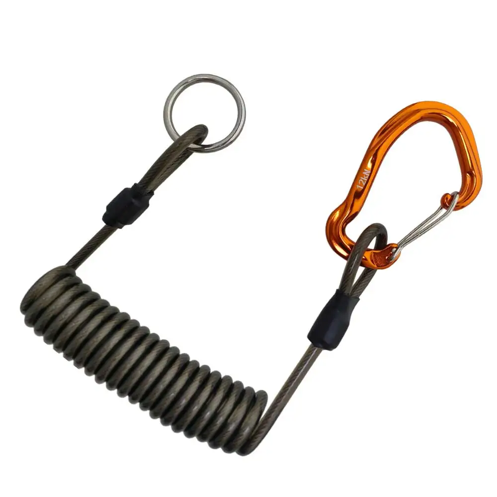 Kayak Canoe Retractable Cable Reel  Tow Line with 12KN Aluminum Alloy Snap Hook and 316 Stainless Steel Ring