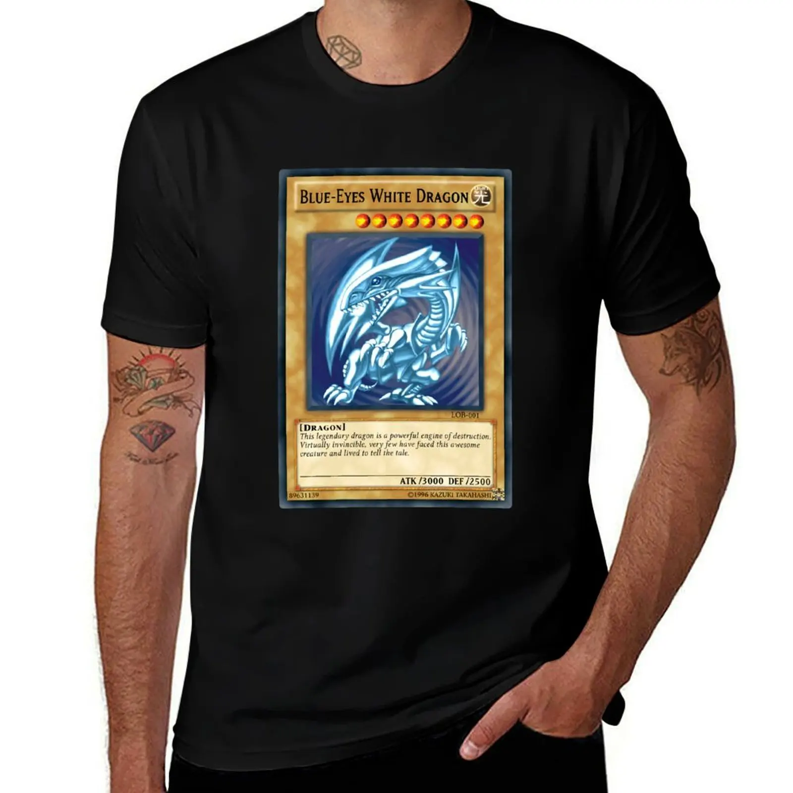 

Blue Eyes White Dragon Yu Gí óh T-Shirt Minimal Art Print T-Shirt