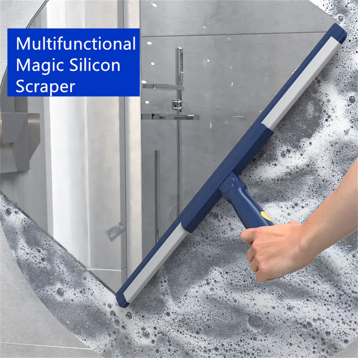 Glass Wiper Magic Silicon Telescopic Scraper Mop Efficiently Scrapes Water Clears Garbage Cleaning Floors Mop Household Tools