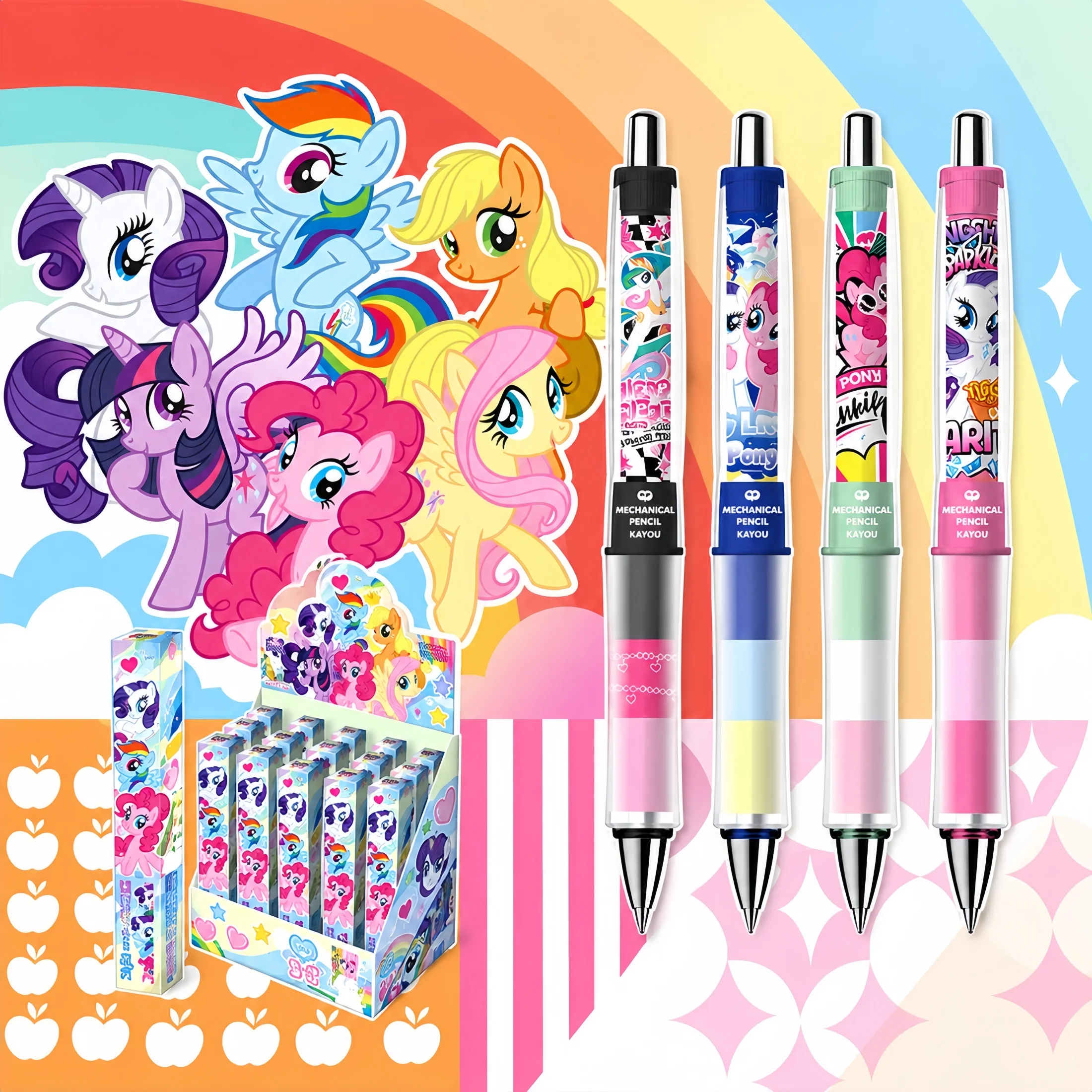 My Little Pony Automatic Pencil Blind Box Friendship Pen Edition 1 Children's Activity Retractable Pen Non-Breaking Lead 0.5mm Primary School Grade 1 2B Exam Special Genuine Stationery
