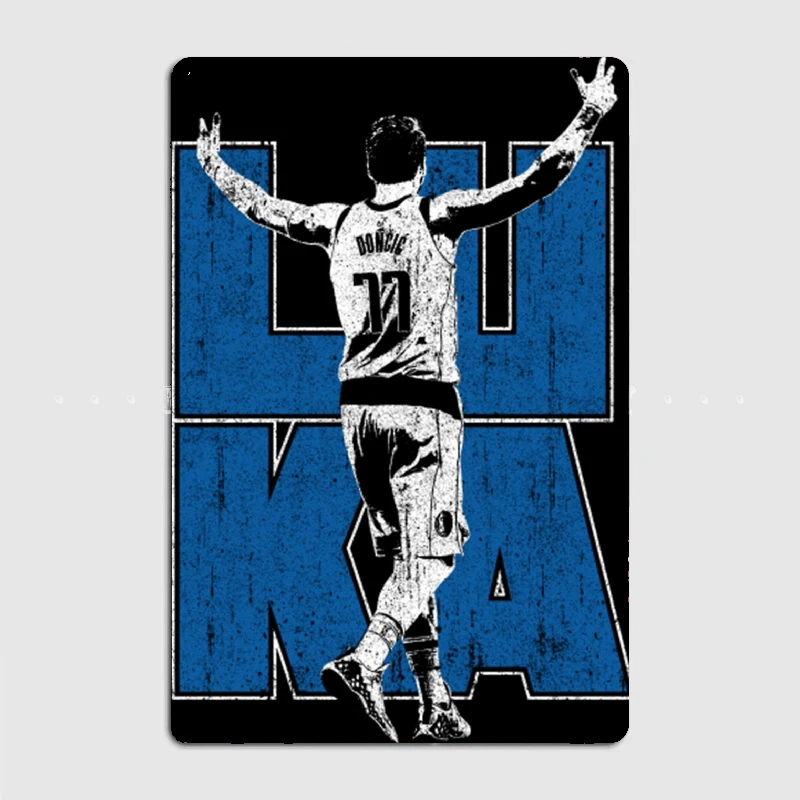 

Luka Dončić 77 Metal Tin Sign Truck Indoor and Outdoor Home Bar Coffee Kitchen Wall Decoration