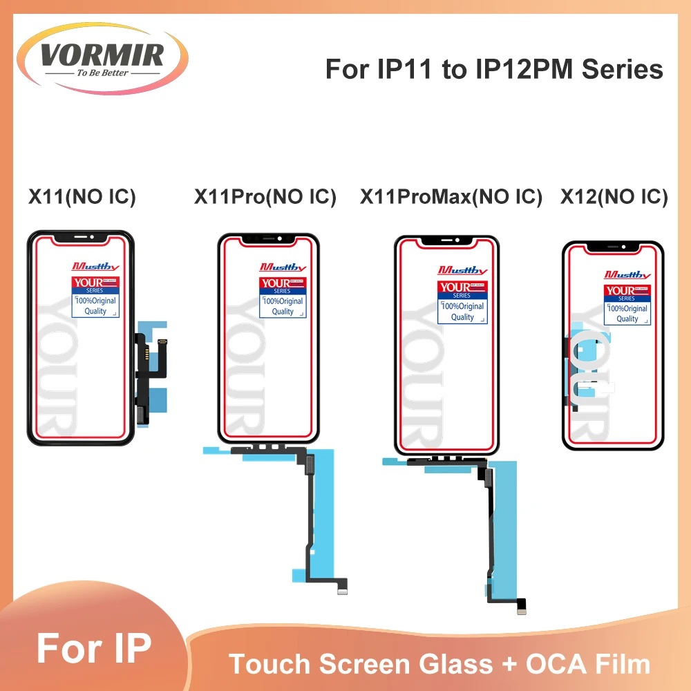 

5pcs Touch Screen Digitizer with OCA Film LCD Front Glass Panel Replacement for iPhone 11 12 Pro Max 12 MINI Series Repair Parts