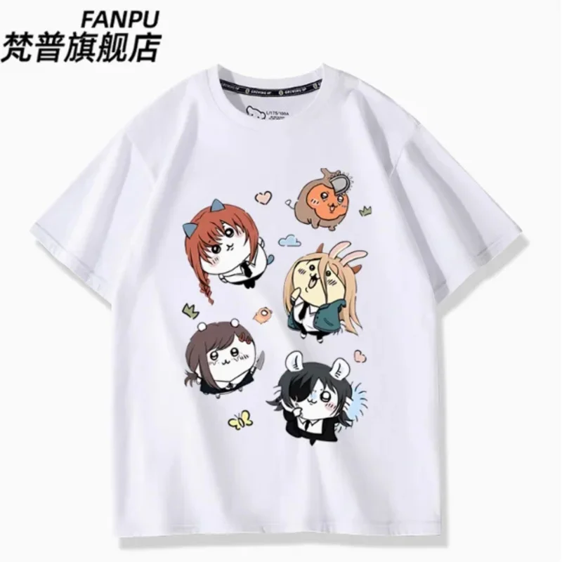 

2025 yiyi Anime Chainsaw Man Denji Short Sleeve T-shirt Summer Cosplay Costume Casual Student Loose Tops