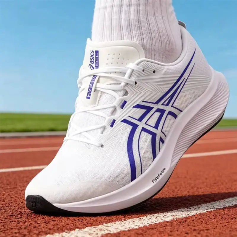 2026 Asics Zapatos para correr de caña media para hombre, zapatillas deportivas transpirables, antideslizantes, cómodas y con absorción de impactos para deportes al aire libre 1011C084-101
