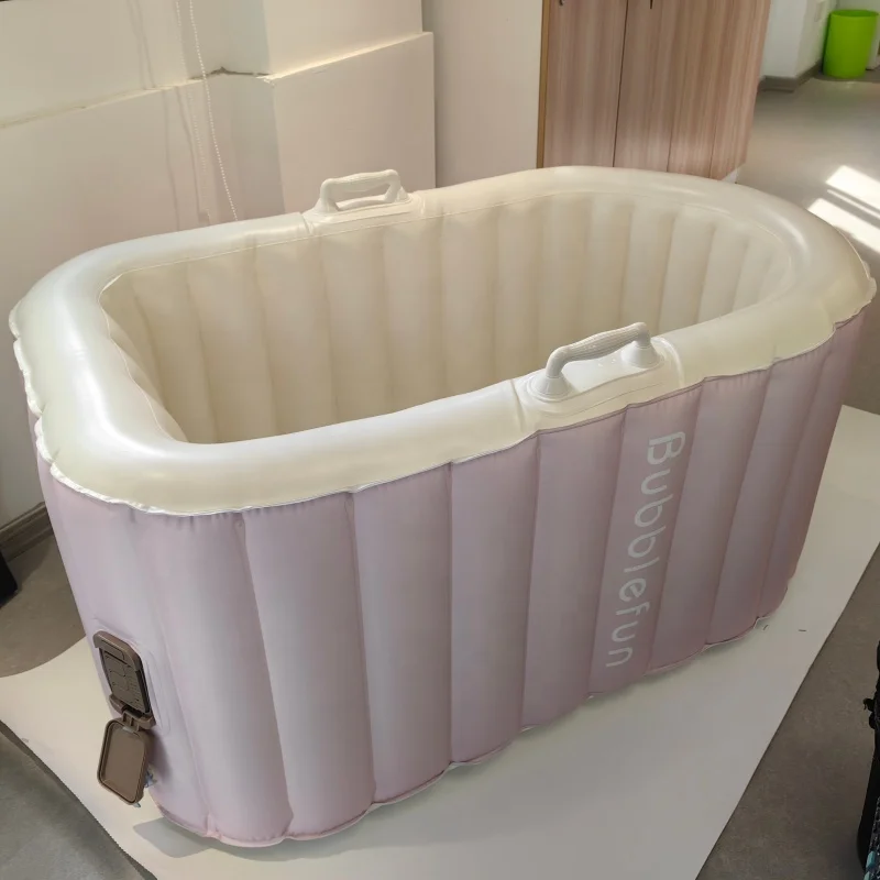 Factory Direct Supply Adult Folding Inflatable PVC Bathtub One-Click Automatic Inflation Deflation Portable Full Body Soaking