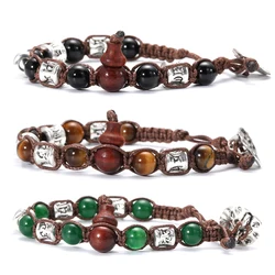 8mm Tibetan Buddhism Natural Stone Beads Red Sandalwood Rosary Healing Meditation Lucky Prayer Bracelet Men And Women Jewelry