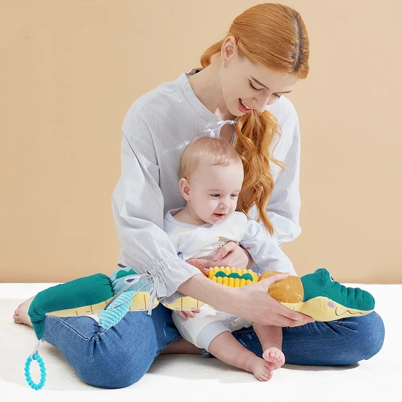 Jouet en peluche crocodiles pour bébé, jouet musical UNIS issant mentaires oriel, hochet pour nouveau-né et tout-petit, couleurs vives