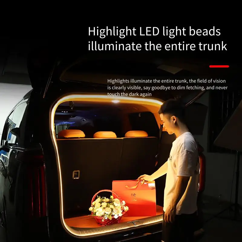مناسبة لعام 2025 مصباح صندوق السيارة عالي الجبل 7/8/9 الجديد مع تأثير التدفق الديناميكي وإضاءة جو صندوق السيارة #4