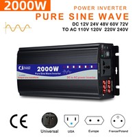 800W 1000W 2000W Pure Sine Wave Inverter Car Inverters Transformer Power 12V 24V 48V 60V 72V to AC 110V 220V Solar Converter