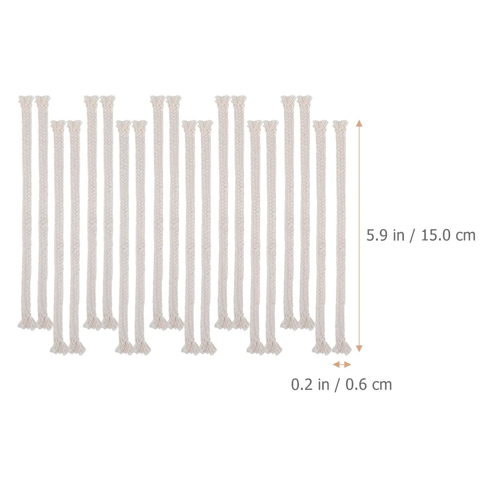 20 Pcs alcool cotone stoppino lampada a cherosene stoppini lanterna in corda per torcia Tiki