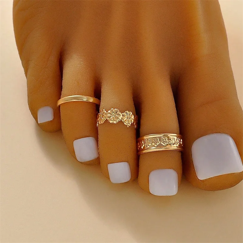 Fashion Adjustable Toe Rings for Women Foot Ring Gold/Silver Color Metal Round Jewelry for Girl Summer Beach Barefeet view 6