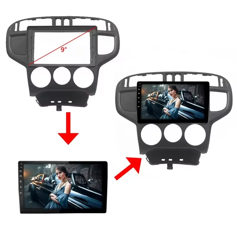 Android Car Radio Frame Kit For HYUNDAI MATRIX 2001-2010(LHD) Auto Stereo Center Console Holder Fascia Trim Bezel Faceplate