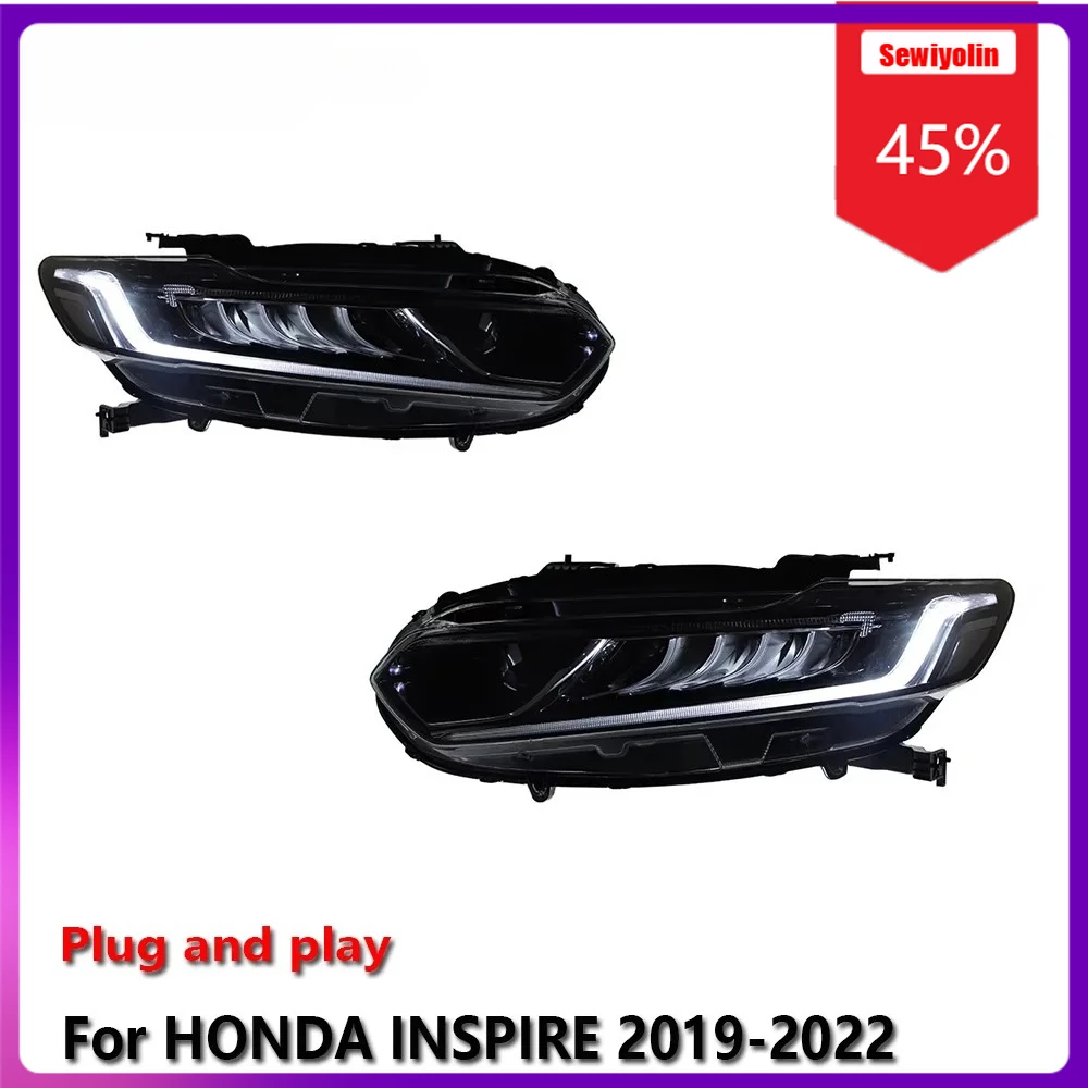 

Sewiyolin Car LED Lamp Headlight Assemblies For HONDA INSPIRE 2019-2022 Fog DRL Brake Turn Signal Lamp