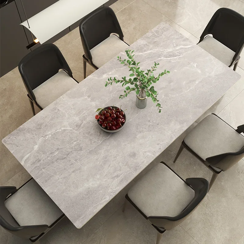 Modern Minimalist Marble Pattern Leather Table Cover Waterproof Oilproof Heat Resistant Table Mat For Home Dining Coffee Table