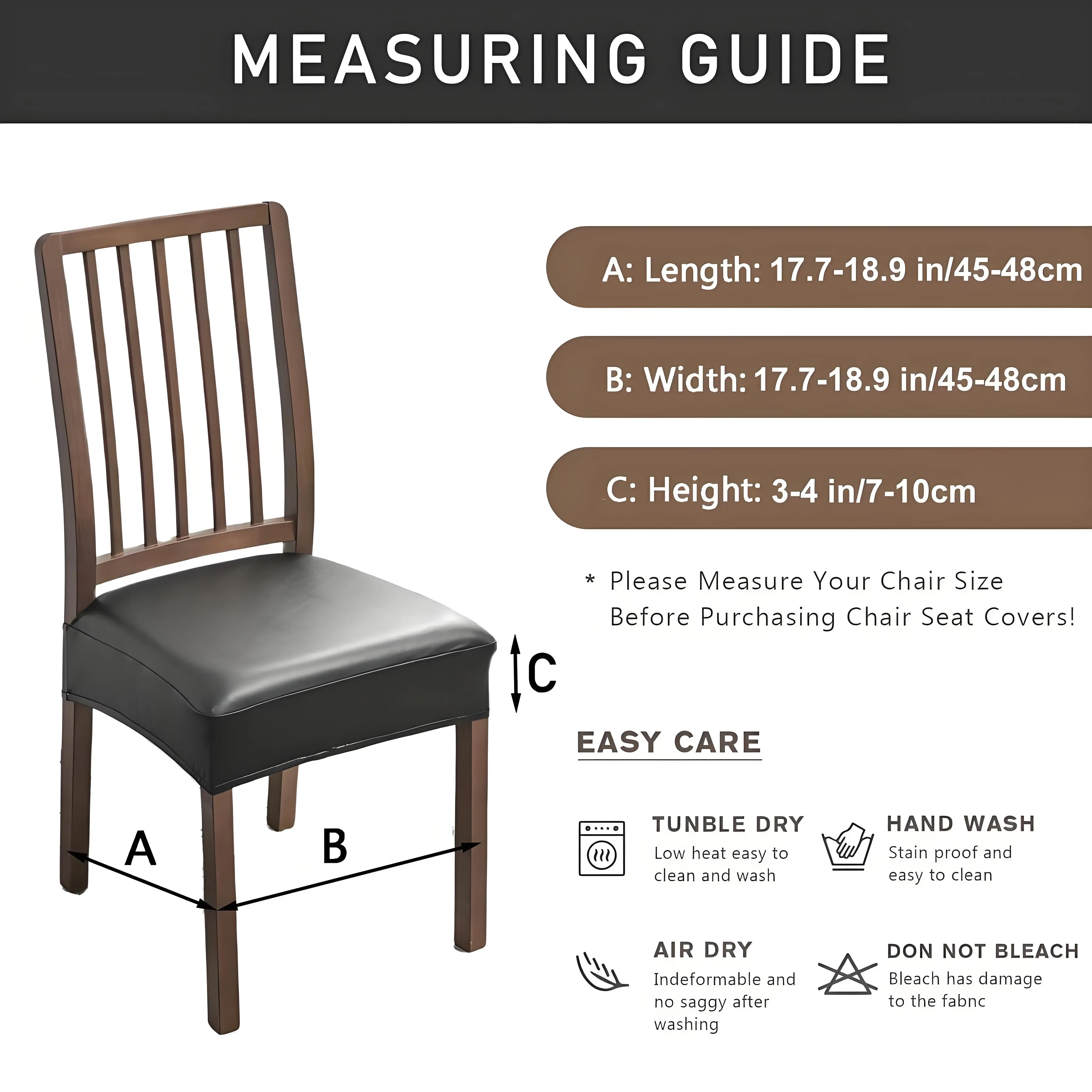 4 عبوات من واقيات الكراسي المقاومة للماء - أغطية مقاعد الطعام من الفينيل ✔ OEKO-TEX وصديق للحيوانات الأليفة (ديكور منزلي قابل للغسل)