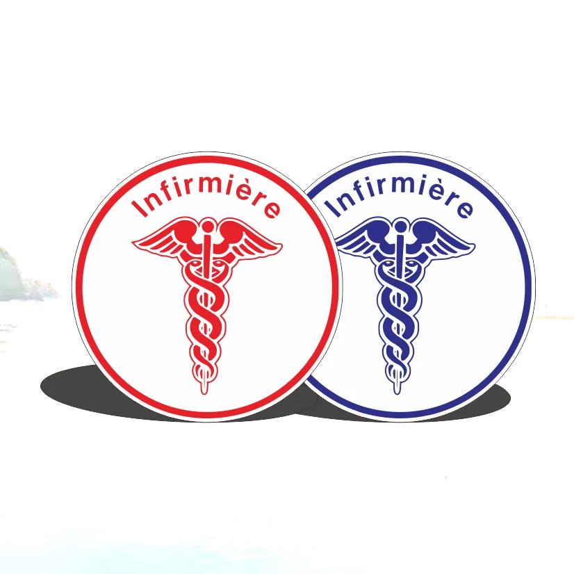 

Nurse At Home Caducee Car Sticker High Quality Decal Car Motorcycle Trunk Racing Surf Camping Laptop Helmet Vinyl Decal