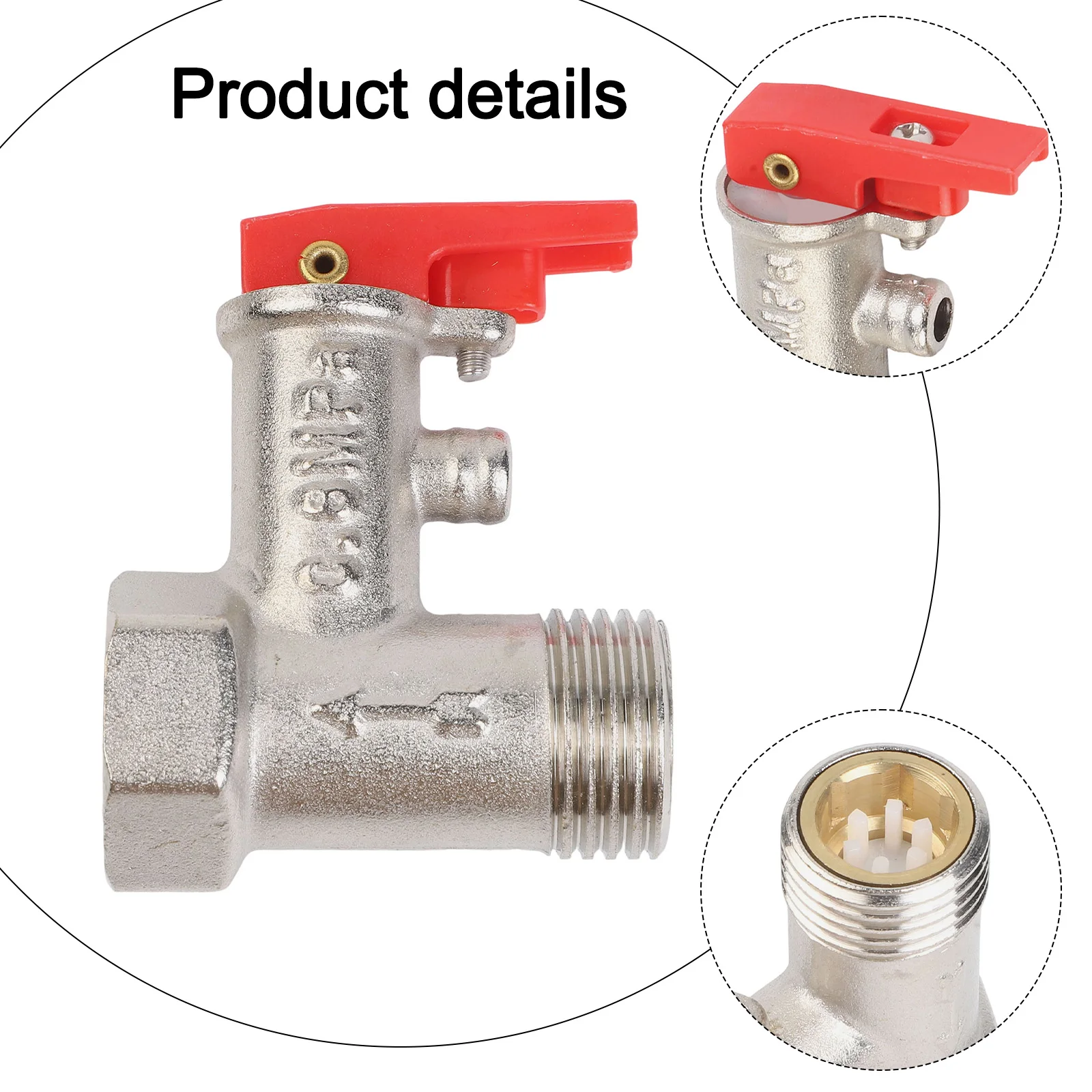 

Высококачественный предохранительный клапан, принадлежности для ванны, безопасный обратный клапан, предохранительный клапан ± 100 ° Электрический водонагреватель C 1/2 дюйма (DN15)