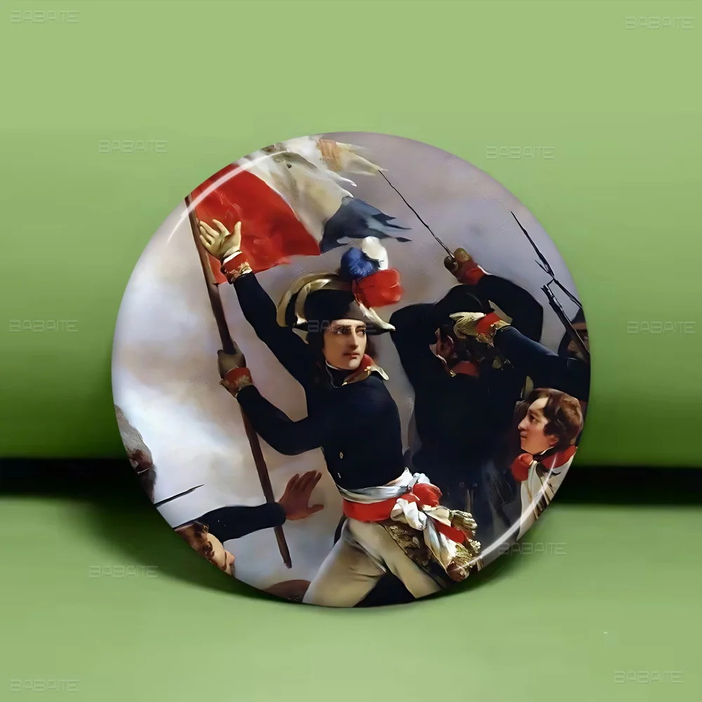 Napoleon Bonaparte 32/44/58mm Handmade Pin Round Funny Snap-in Brooches For Backpack Cothes Accessories Badge Hat Decoration