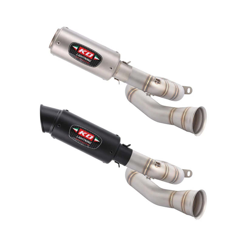 

For Zontes 703RR 2024-2026 703R 2025-2026 Motorcycle Full Exhaust System Header Link Pipe Slip On 51mm Muffler With DB Killer