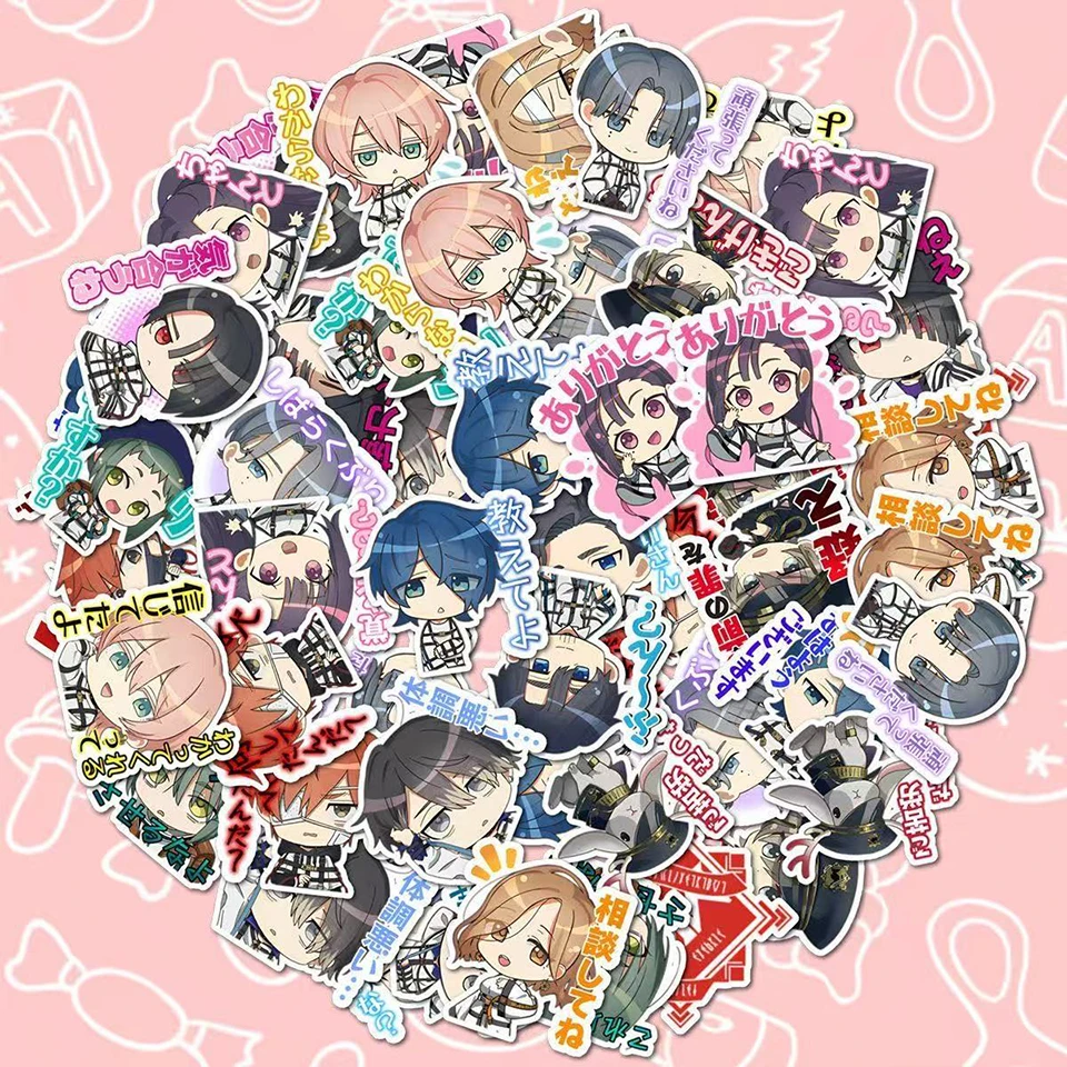 24pcs Anime Milgram Sticker Anime Figures Manga Cartoon Kawaii Waterproof Graffiti Stickers Phone Journaling Water Cup Decor