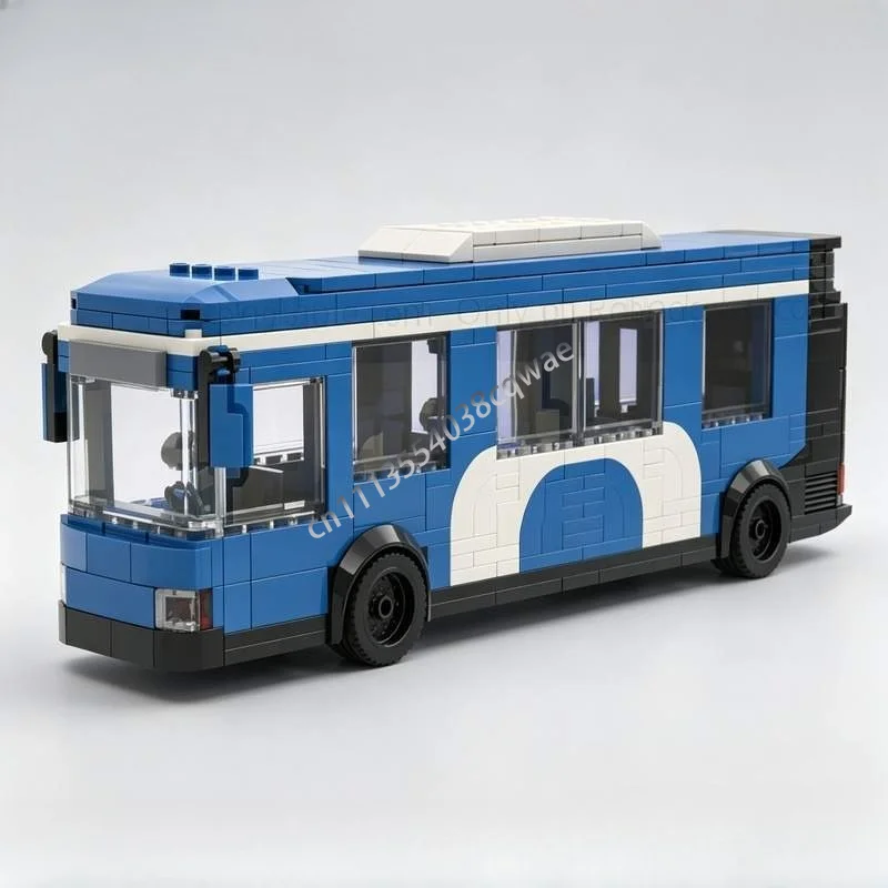 426 Parts Metro City Bus Transportation Model DIY Custom Puzzle Building Blocks Creative Assembly Educational Toy Popular Gifts