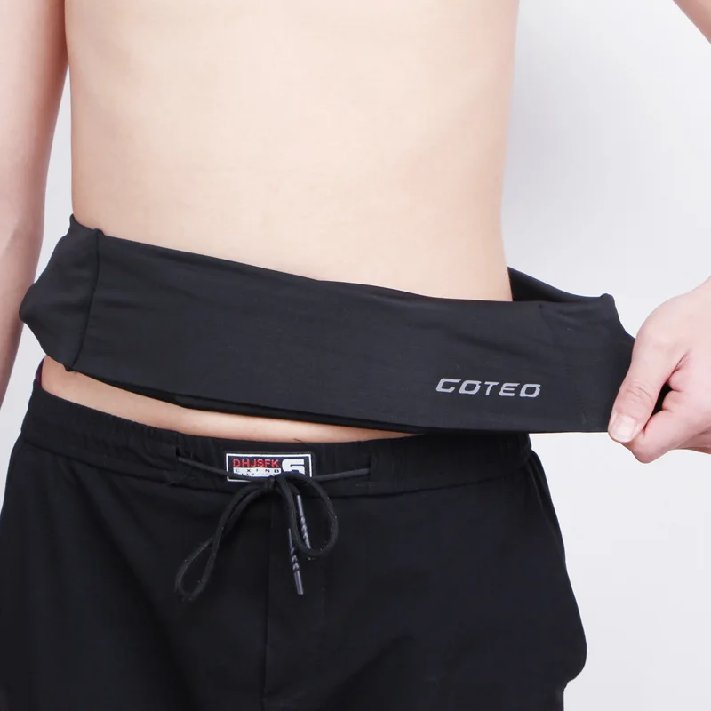 

QUESHARK High Elasticity Folding Running Mobile Phone Waist Bag Closed Hidden Mini Large Capacity Outdoor Sports Fanny Pack