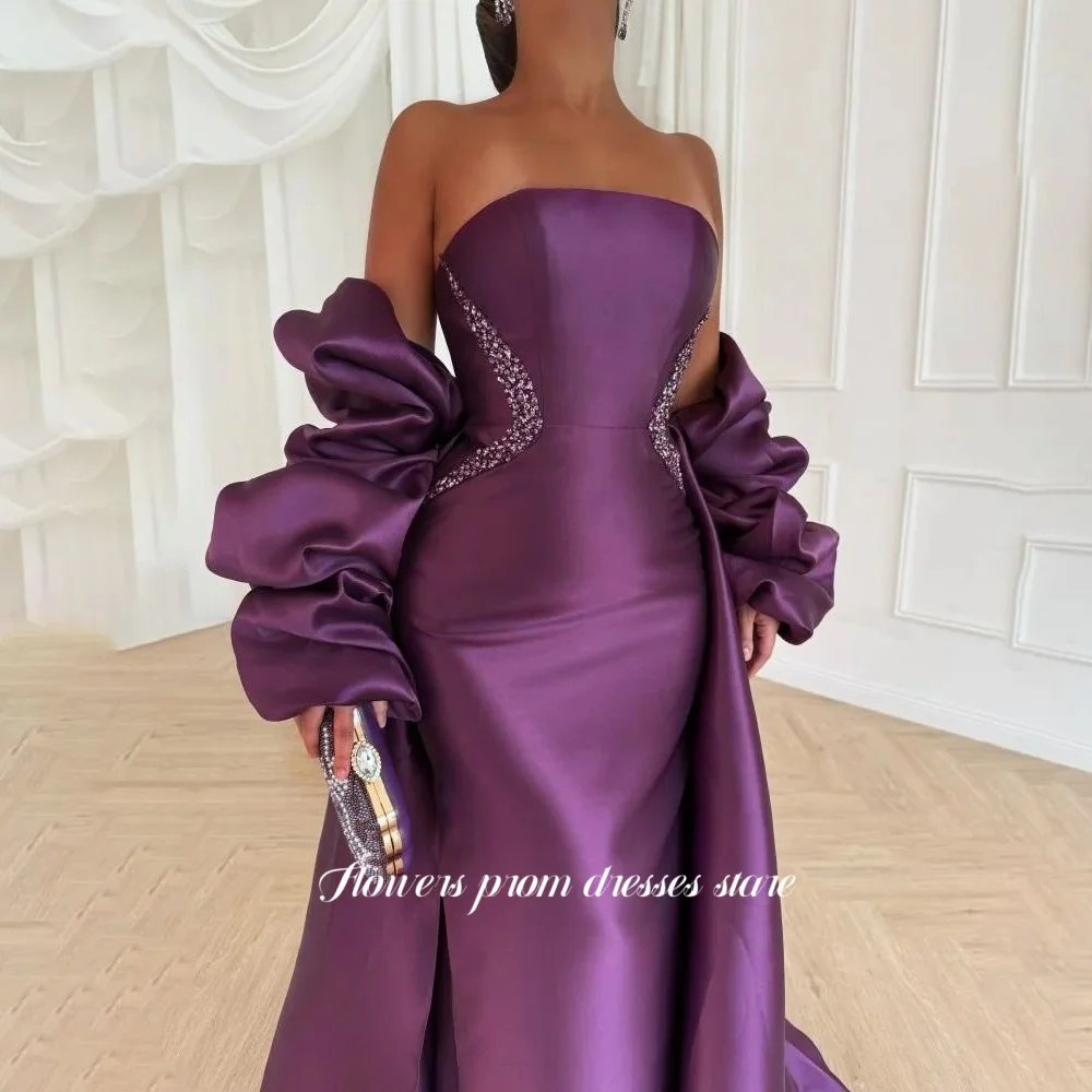 فستان حفلة موسيقية فاخر على شكل زهور على شكل حرف A فستان حفلات بأكمام كيب فستان سهرة مناسبة رسمية للنساء العربيات حسب الطلب