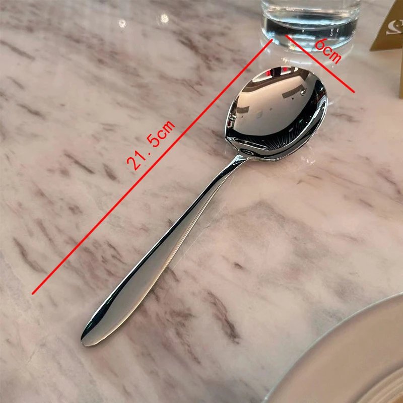 Kitchen Ware Stainless Steel Ladle Tableware Rice Serving Spoon for Buffet Large Cutlery Long Handle Spoon Cheap Home Utensils