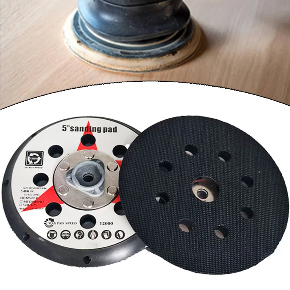 1pc 5inch 8 Holes Backing Pad M8 Thread Polishing Disc For Sanding Wood Metal Polishing Machine Accessories