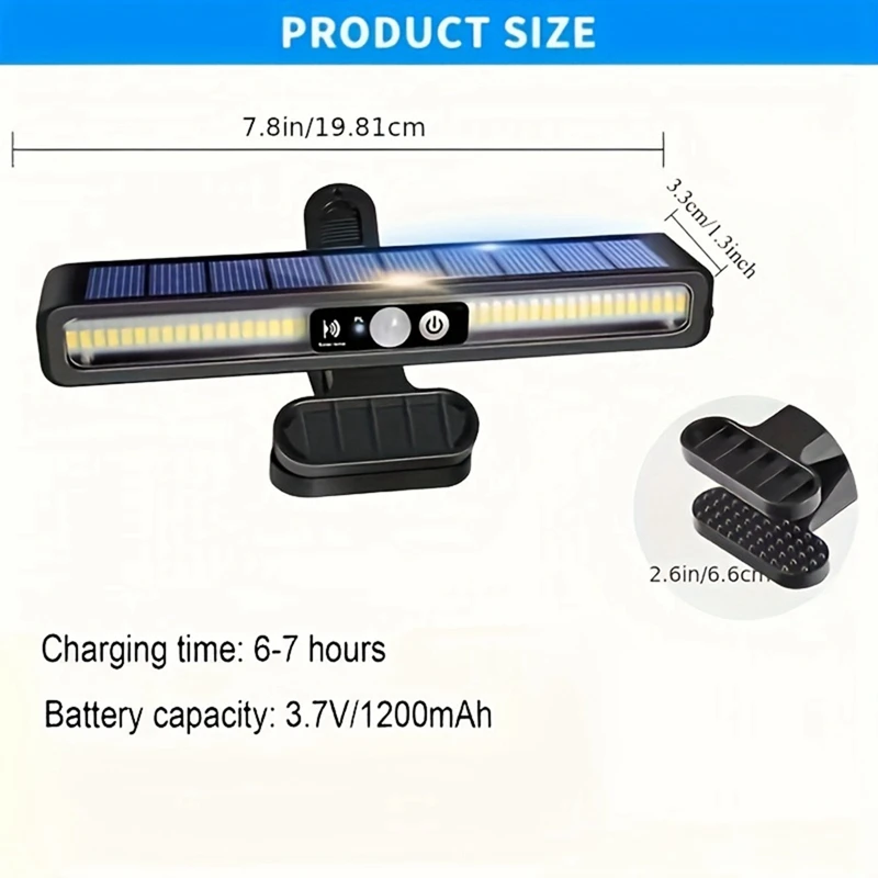 Hot Sale-Clip On Solar Motion Lights Outdoor 2 Pack Fence Lights Outside For Fence Garage Camping