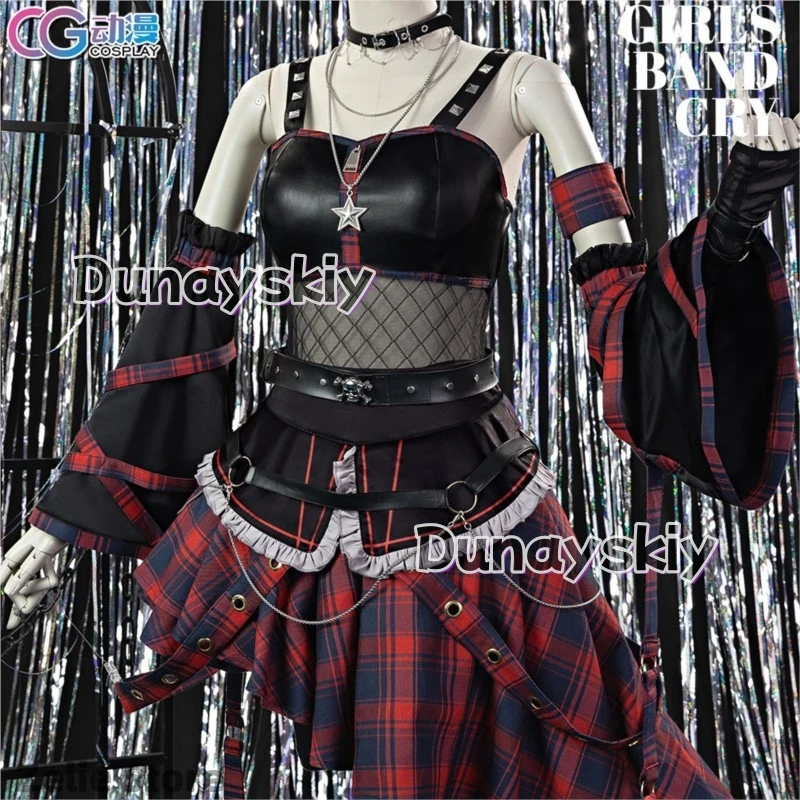 Disfraz de Anime GIRLS BAND CRY, Kawaragi Momoka, Iseri Nina, Cosplay Dunayskiy 2026, Nuevo Vestido Lolita para Niña, Accesorios, Sombrero, Accesorios para Carnaval