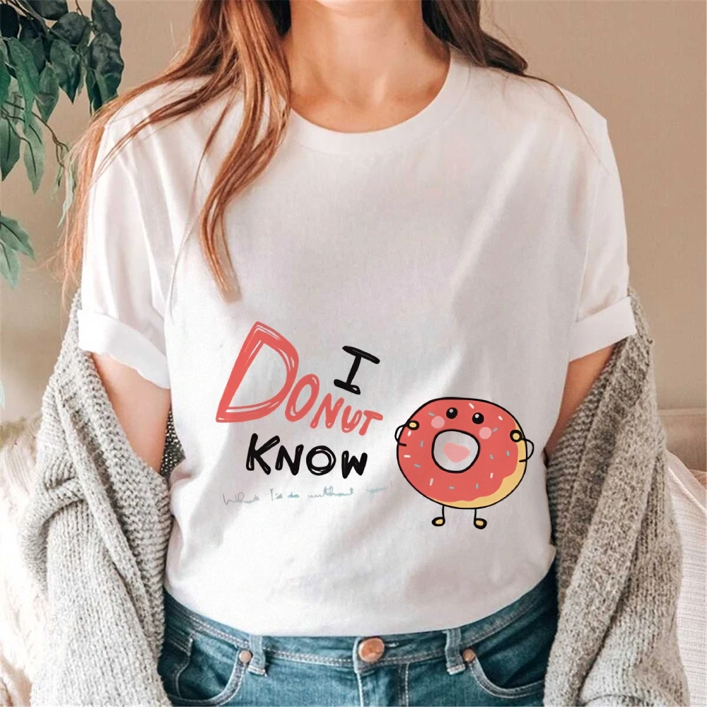 

Cute Y2k - Inspired Graphic Tee, Donut Character & Pun Art, Charming & Fashionable, Ideal for Playful Casual Outfits