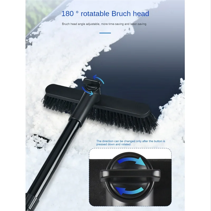 PZHI-Snow Removal Kit Car De-Ice Snow Thrower Retractable Snow Shovel Kit
