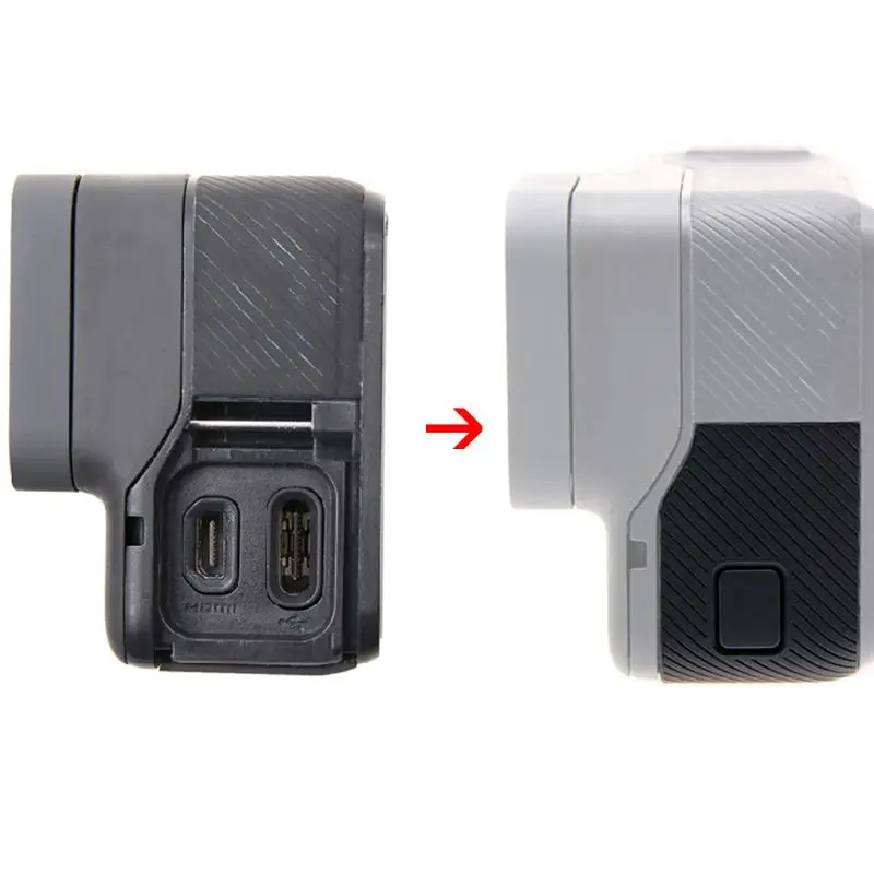 Easy Charging Replacement Side Door/Battery Cover Accessories for Hero 5 6 7 Black Suitable for Vlog/Interviews