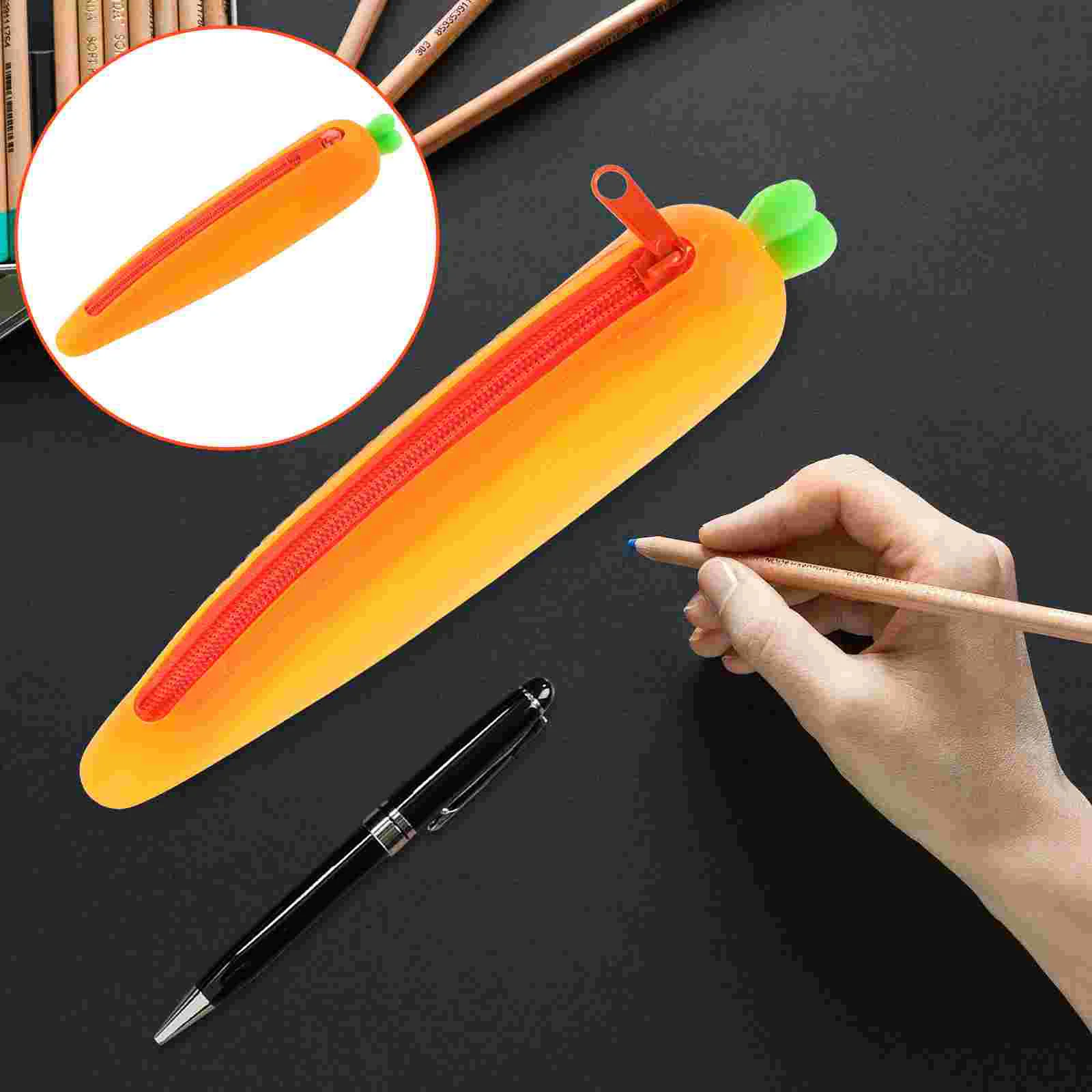 

Pencil Case Stationery Silicone Fashion Bag Canvas Creative School Pouch Student